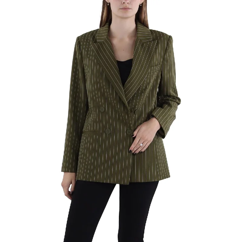 Womens Pinstripe Suit Separate Double-Breasted Blazer Women’s Blazer Fashion