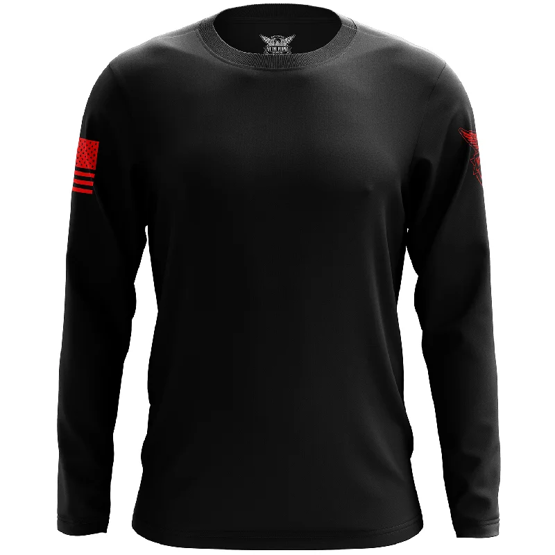 Basic - Black + Red Long Sleeve Shirt