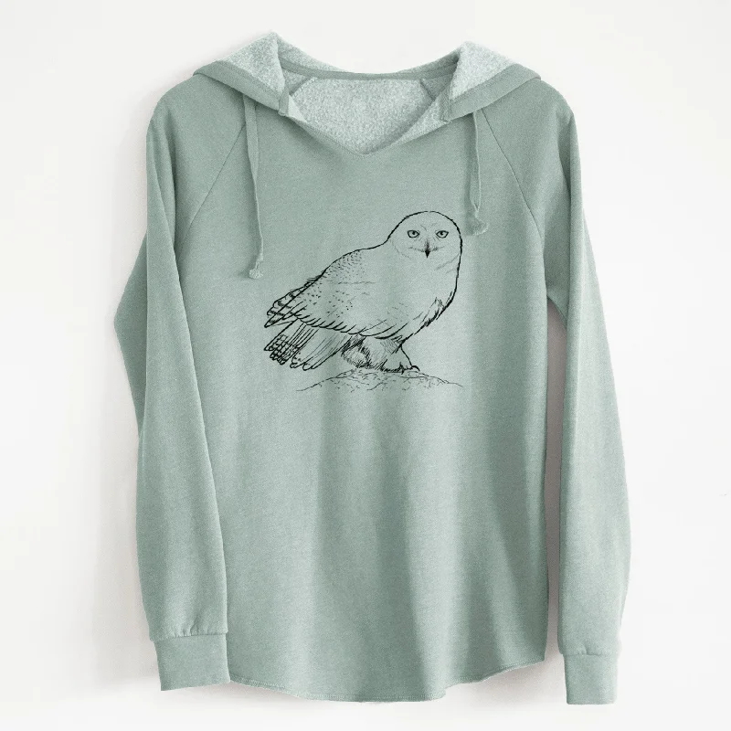 Snowy Owl - Bubo scandiacus - Cali Wave Hooded Sweatshirt Relaxed Sweatshirt Look