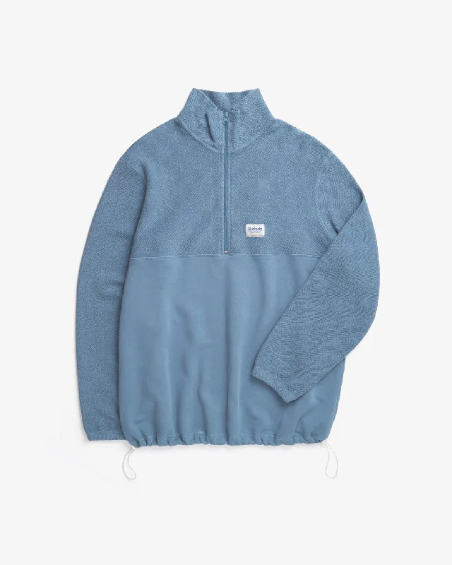 Divided Half Zip Bio Baumwolle - Hellblau Cozy Sweatshirts for Fall