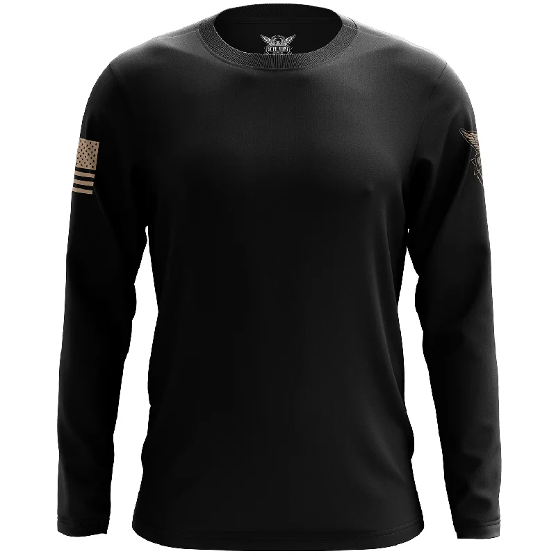 Basic - Black + Tan Long Sleeve Shirt