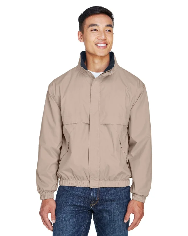 Devon & Jones Clubhouse Jacket | Khaki/ Navy Women's college jackets