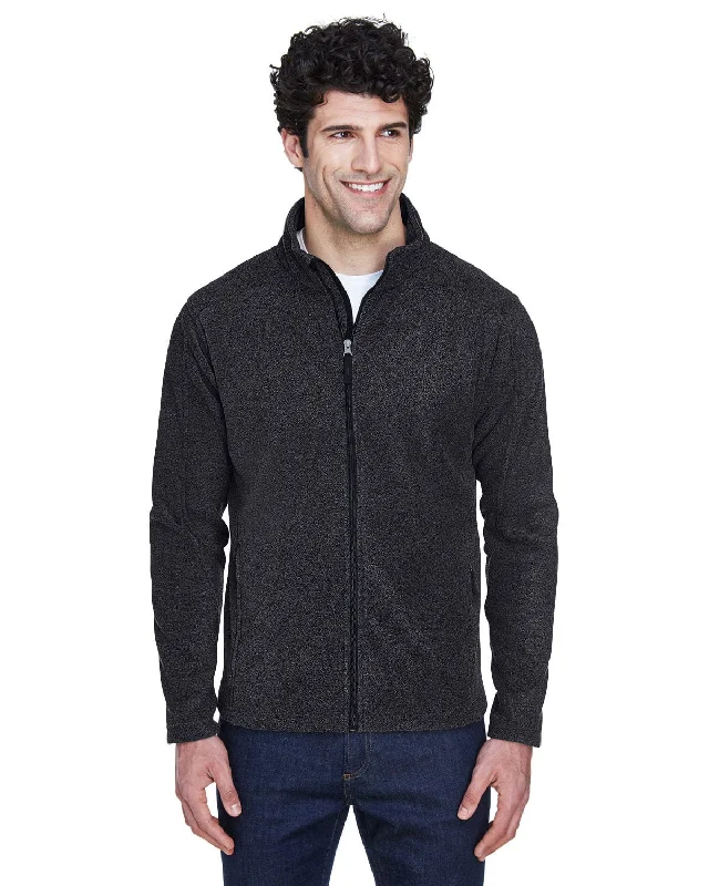 Core 365 Journey Mens Tall Full-Zip Fleece Jacket | Heather Charcoal Women's motorcycle jackets