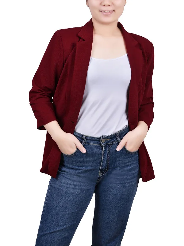 Petites Womens Office Business One-Button Blazer Women’s Blazer Trend