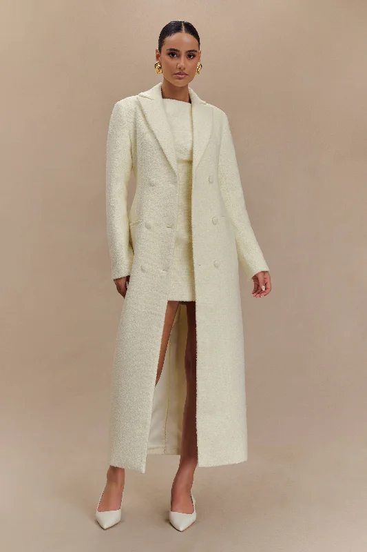 Carver Boucle Coat - Ivory