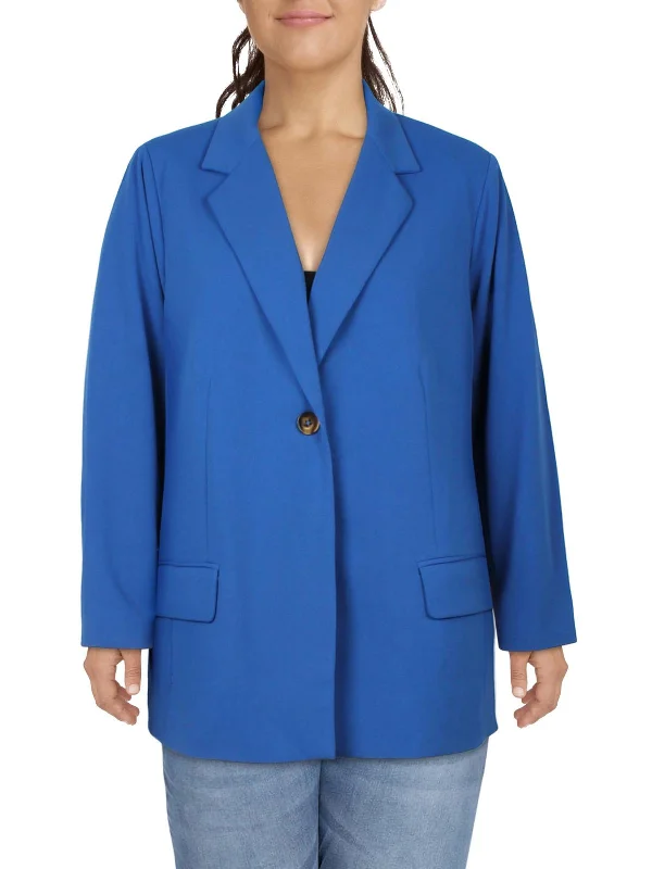 Plus Womens Suit Separate Office One-Button Blazer Women’s Relaxed Blazer