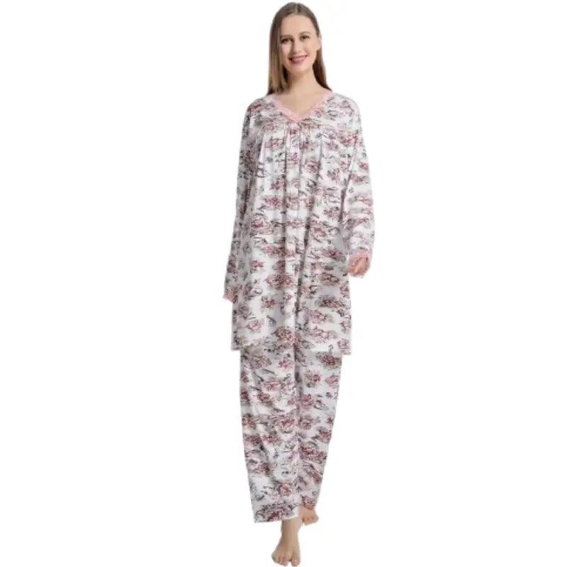 Best Women's Classic Jersey Cotton Ditsy Floral Print Pyjama Set Affordable pajama sets