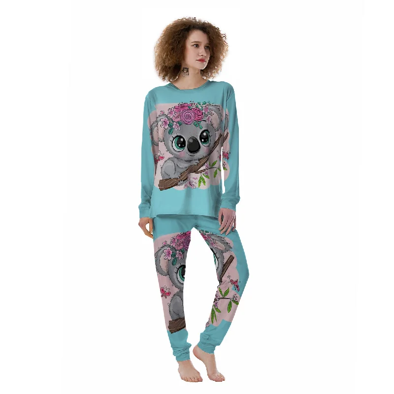 Koala Cute Print Women's Pajamas Elegant pajama sets