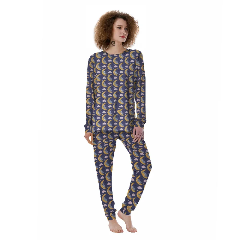 Koala Good Night Print Pattern Women's Pajamas Silk pajama sets