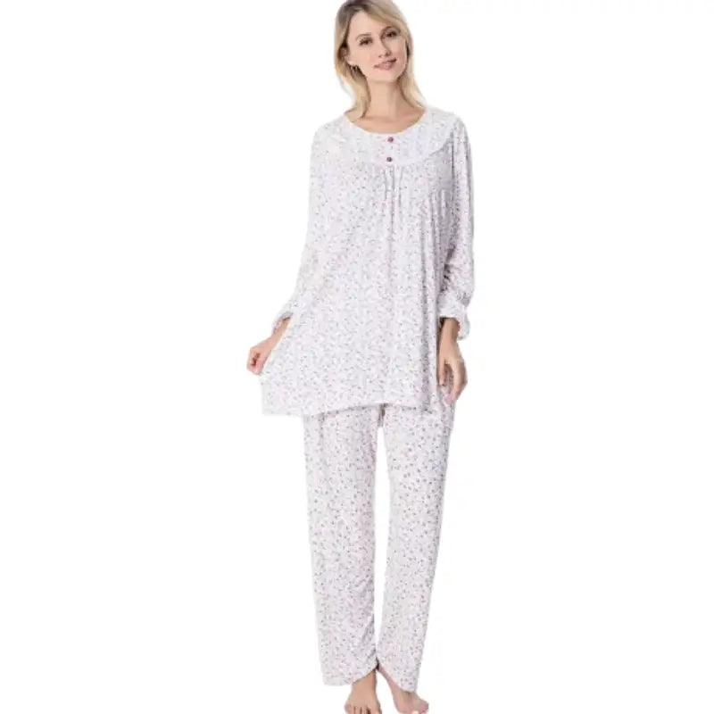 Ladies Classic Jersey Cotton Ditsy Floral Print Pyjama Set Target pajama sets