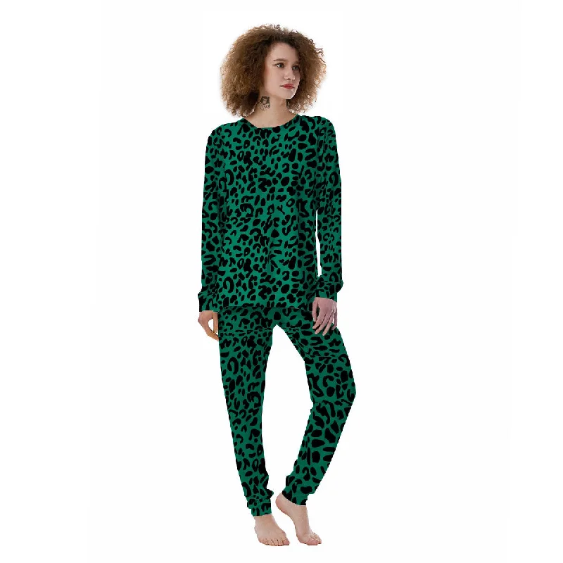 Leopard Green Print Women's Pajamas Budget-friendly pajama sets