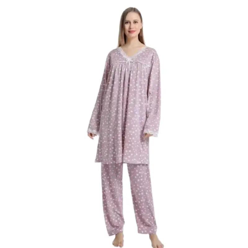 Stylish  Women's Classic Jersey Cotton Ditsy Floral Print Pyjama Set Designer pajama sets