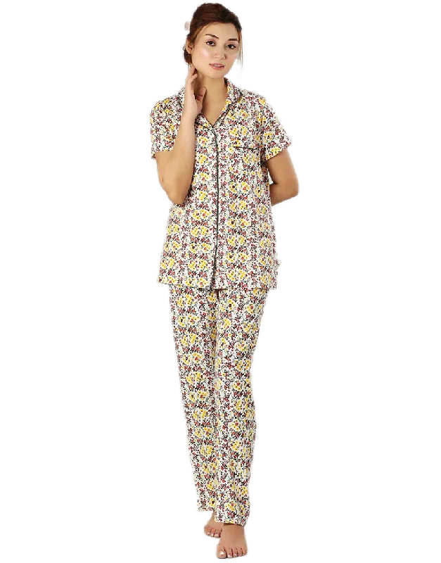 Women's Cotton Button-Down Night Suit Online in Pakistan Amazon pajama sets