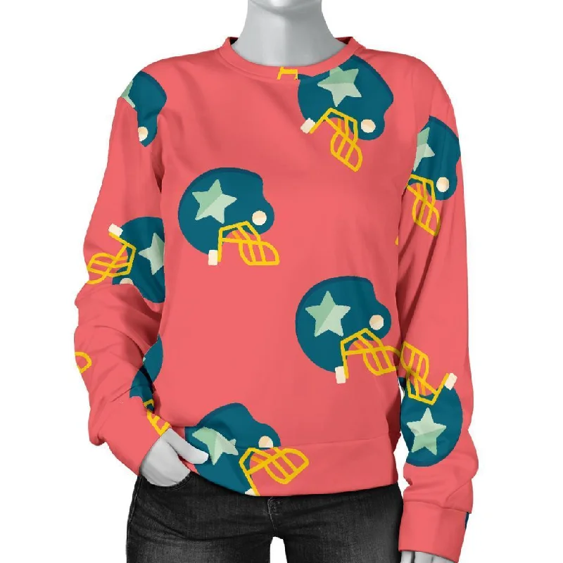 American Football Pattern Print Women's Sweatshirt Holiday sweaters