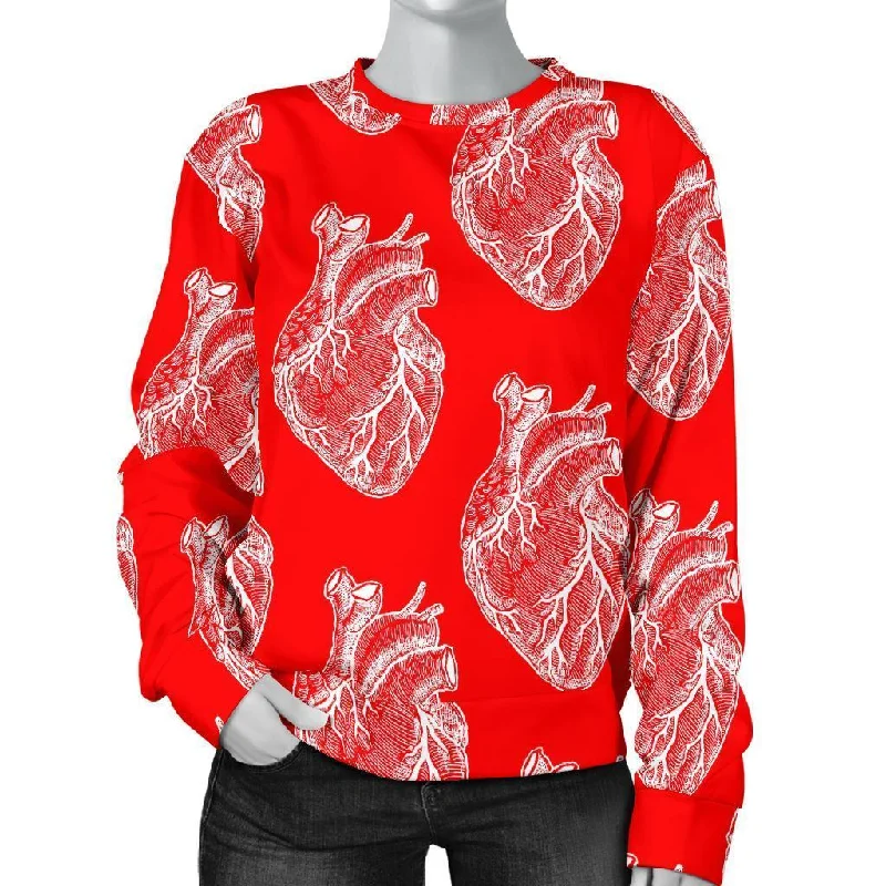 Anatomy Print Pattern Women's Sweatshirt Luxury sweaters