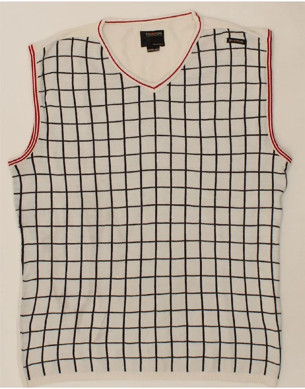 ENERGIE Womens Vest Tank Top UK 18 XL White Geometric Acrylic Must-have sweaters for this season