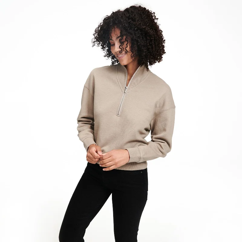 Fleece Quarter Zip Sweatshirt Lightweight sweaters for spring