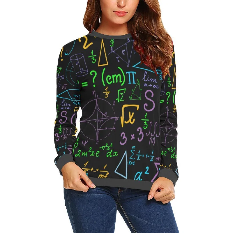 Math Pattern Print Women's Sweatshirt Best sweaters for cozy nights