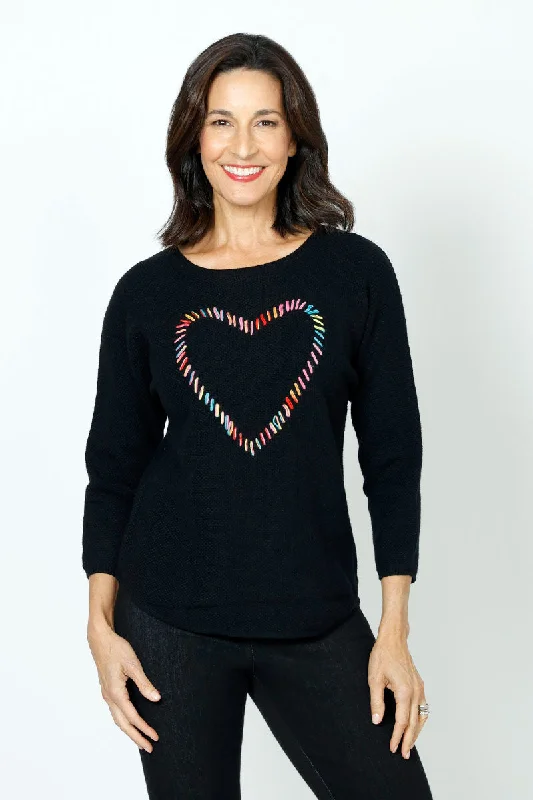 Ten Oh 8 Heart Stitch Sweater Fleece sweaters