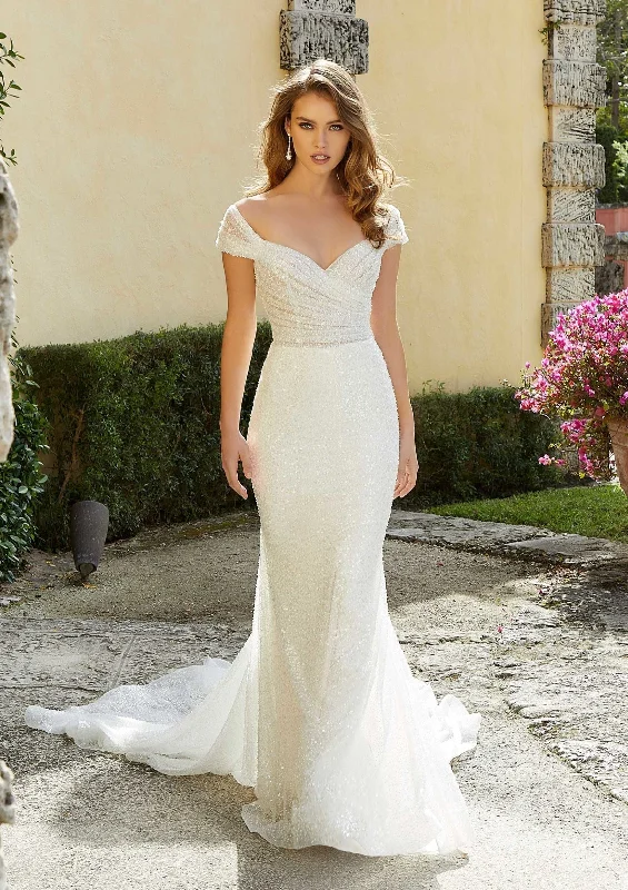 Morilee Faye Wedding Dress Modern Lace Gown