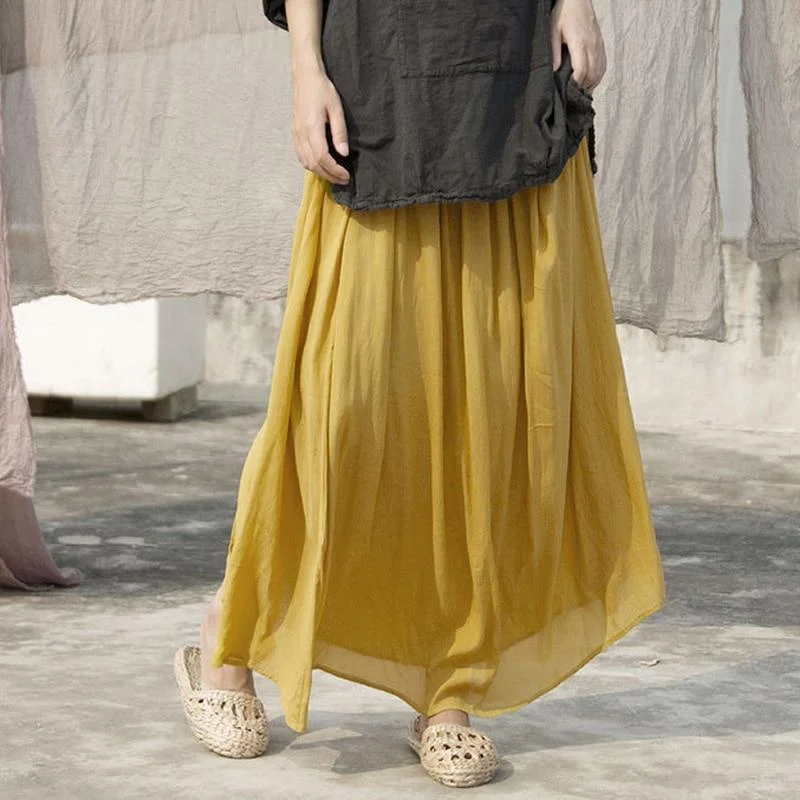 Harmony Pleated Vintage Yellow Skirt | Lotus Engagement unclassified skirts