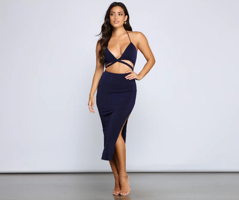 Major Stunner Stylish Cutout Midi Dress Sexy little black midi dresses