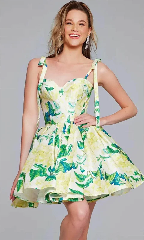 Jovani 39881 - Printed Sweetheart Cocktail Dress Street style party dresses