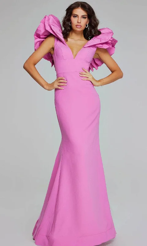 Jovani 40663 - Ruffle Trimmed Evening Gown Revolve party dresses