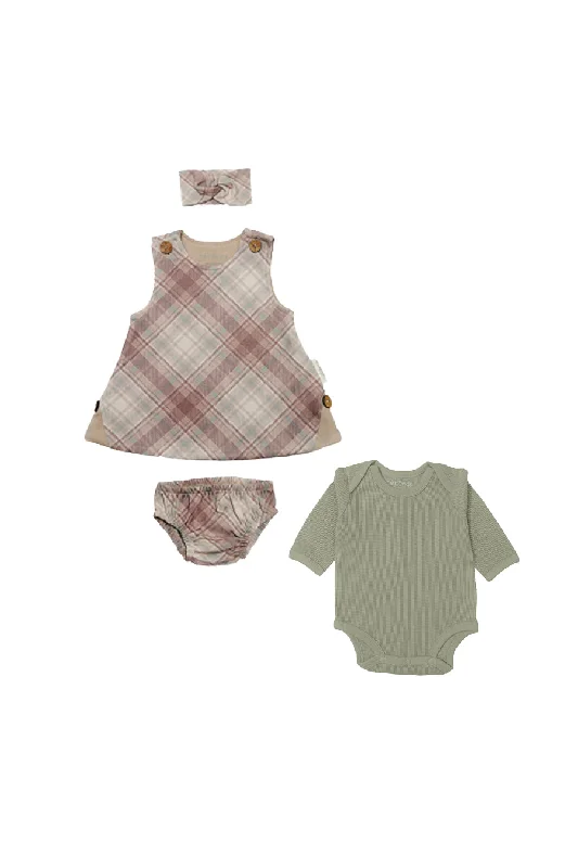 2- Piece Bundle-Organic Olive Waffle Baby Onesie and Dress Engagement unclassified dresses