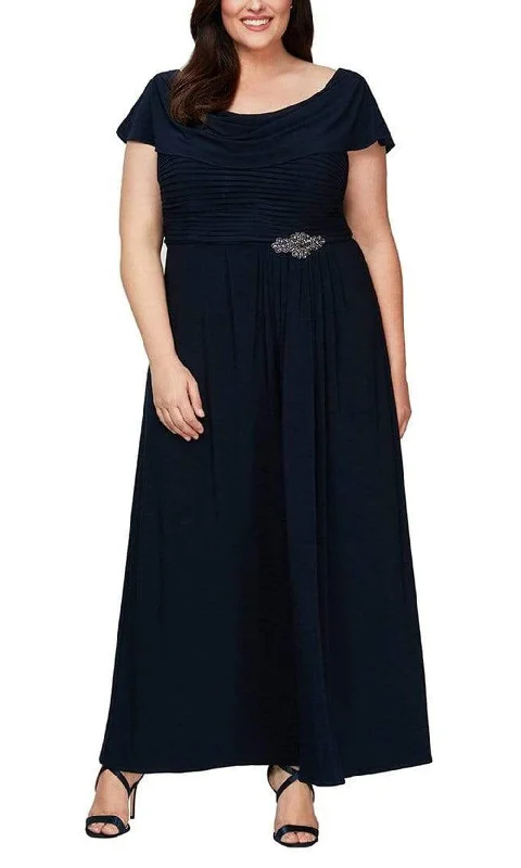 Alex Evenings - 84351491 Cowl Neck Formal Dress Open-back unclassified dresses