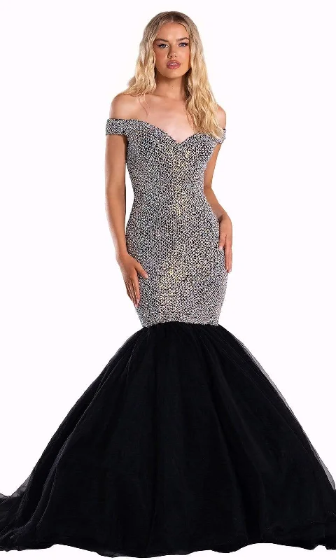 Captivating Glamour: Portia and Scarlett's Rhinestone-Encrusted Gown (PS21046) Graduation unclassified dresses