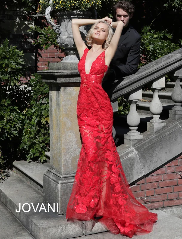 Embroidered Fitted Sleeveless Gown by Jovani 60283 Cocktail unclassified dresses