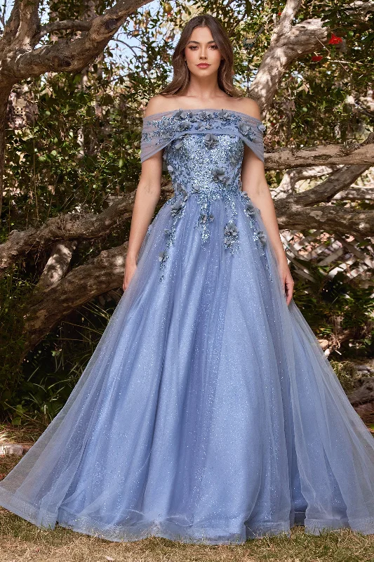 Enchanted Elegance: Cinderella Divine's Shimmering CD955 Ballgown Casual unclassified dresses