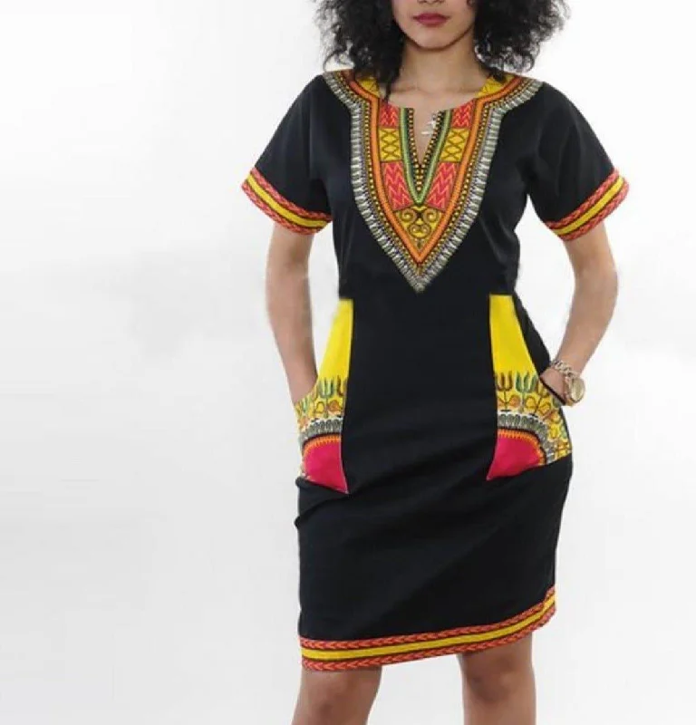 Ethnic Africa Dress Denim unclassified dresses