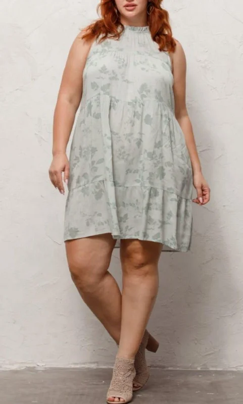 Mint Bomb Halter Dress-Sage Bright color unclassified dresses