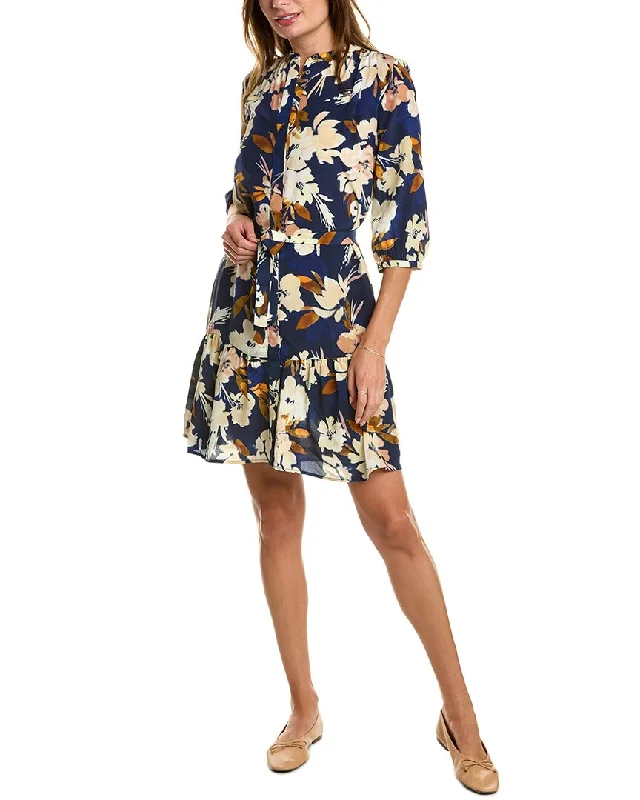 tyler böe Petra Silk Mini Dress High-Waist Skirt Look