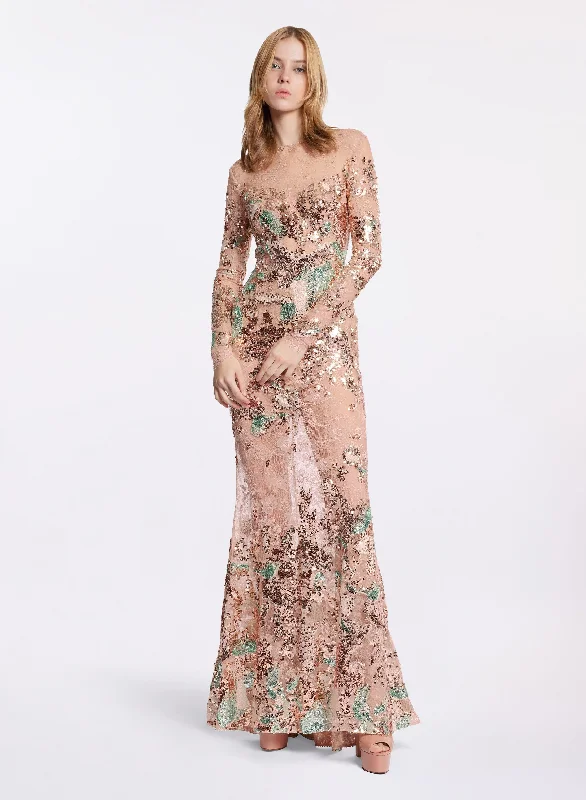 Celestial Embroidered Lace Dress Lace Dress Bohemian