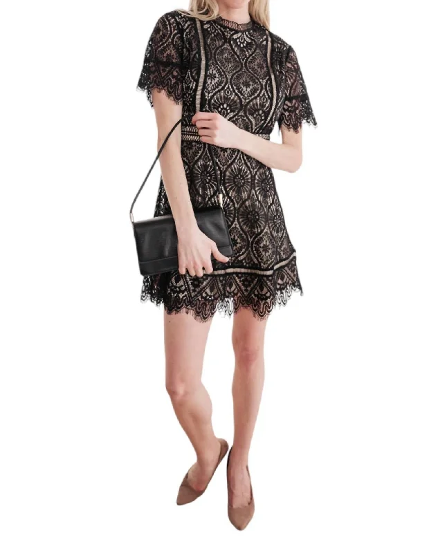 Malina Lace Dress In Black Bohemian Lace Dress