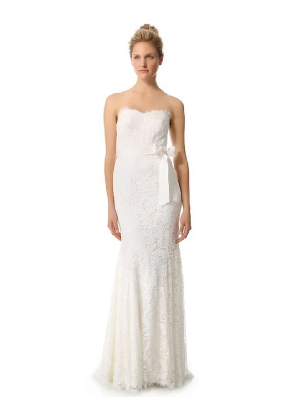 Other Theia Sweetheart Strapless Lace Gown Lace Overlay Dress