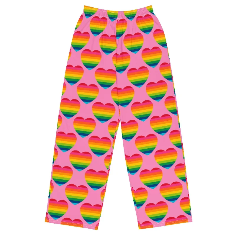 ELLIE LOVE rainbow pink - Unisex wide-leg pants