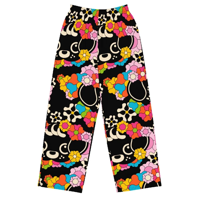 FUNKYPUP black - Unisex wide-leg pants