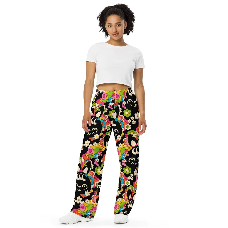 POPBUNNY black - Unisex wide-leg pants