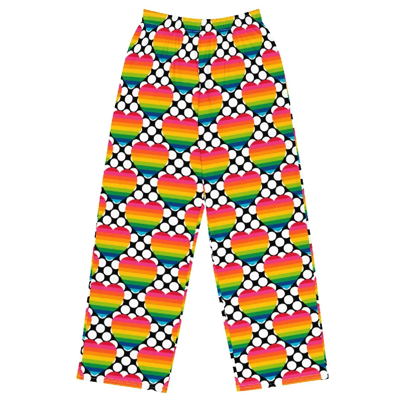 ELLIE LOVE DOT rainbow - Unisex wide-leg pants